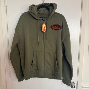 Von Dutch Olive Green Hoodie Men's Large NWT